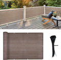 LOVE STORY Balcony Privacy Screen, 3'x12' Deck Shield Screen Fence Cover,UV Protection and Weather-Resistant,3 FT Height for Deck, Patio, Backyard, Outdoor Pool, Porch, Railing, Brown