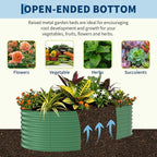 Garvee 2 Pack Galvanized Raised Garden Beds - 8x4x2ft Planter Box for Vegetables, Flowers, Rust-Resistant Garden Box, Easy Assembly Raised Beds, Durable Planters for Outdoor Plants, Green