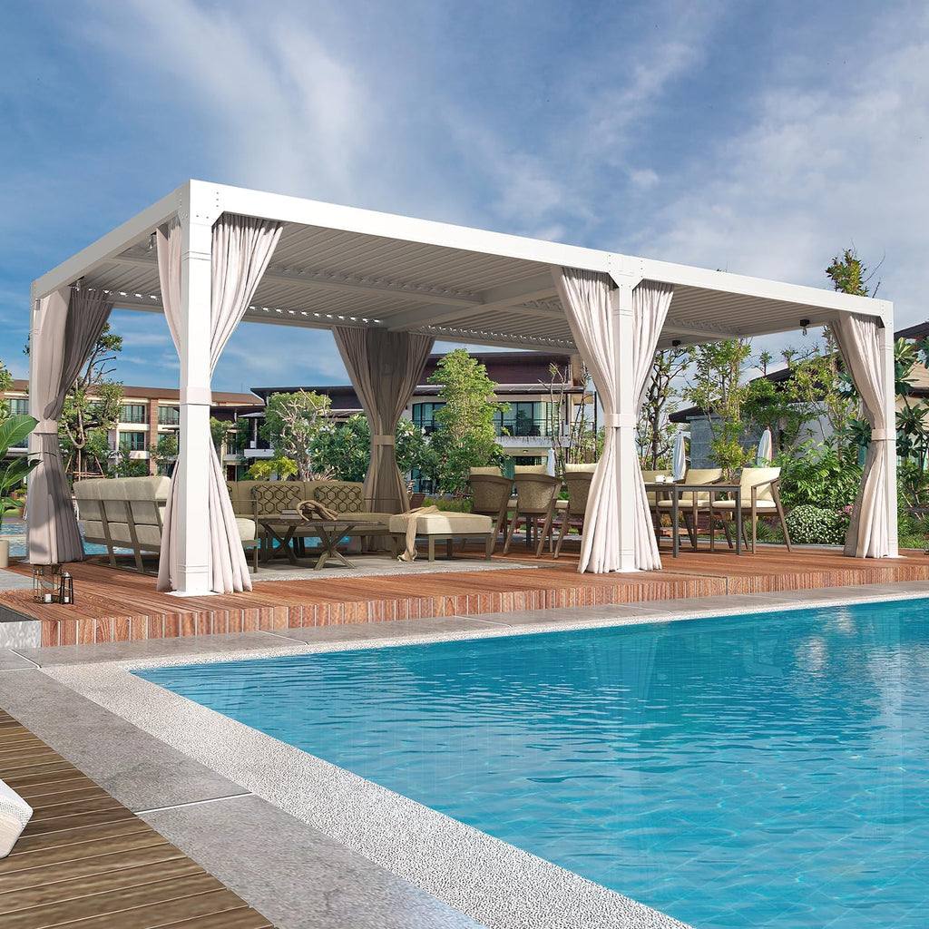 yoleny louvered pergola 12x24, all aluminum pergola with, main product view