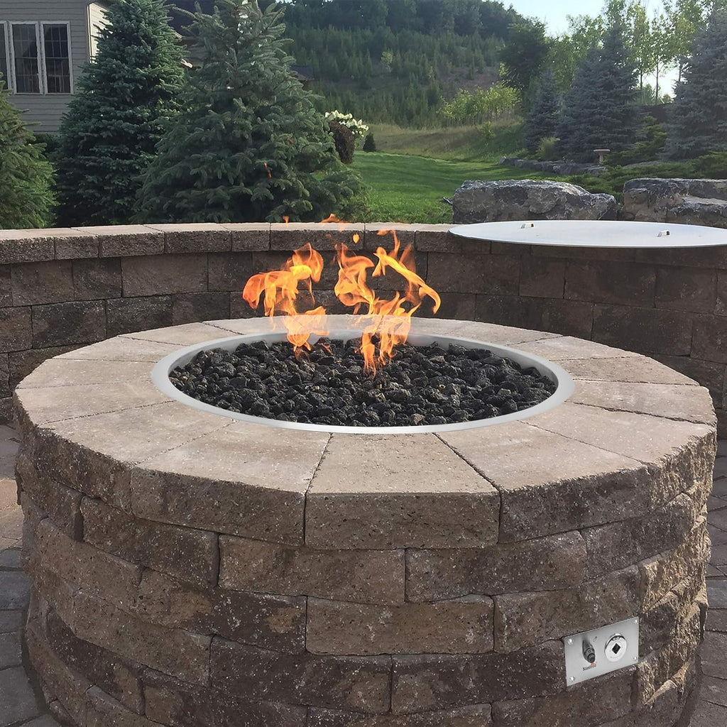 stanbroil 31 inch drop-in round fire pit with on a desk or shelf