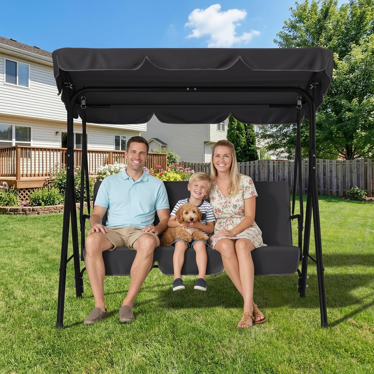 aecojoy porch swing with stand, outdoor swings for, package contents
