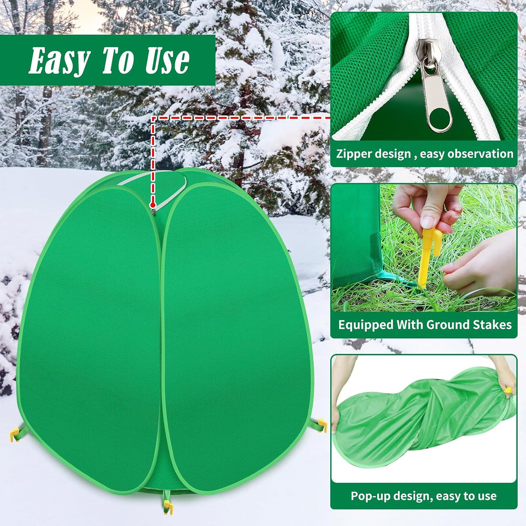 pop up winter plant covers, 22x22x23" freeze protection, close-up detail