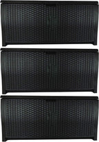 suncast 99 gallon deck garden garage home wicker, main product view