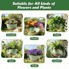 13-inch Oversized Hanging Planter Set of Two,Planters for Indoor and Outdoor Plants.Place Plant pots Across Diverse Settings Including windowsills,Living Room,and Gardens.Green-Brown