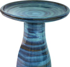 Sunnydaze Ceramic Bird Bath for Outside, Hand-Painted, 21” H, Galaxy Blue | UV & Frost-Resistant, 1 Gal Water Capacity, 2-Piece Assembly, Colorful Outdoor Accent, Outdoor Bird Bath, Ceramic Birdbath