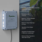 8-Lighting Relay Controller with Trigger Cord 8-Outlet Relay Controller Maximum 8000W for Hydroponics Indoor Double Ended HID Grow Light and Hydroponics System