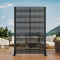 garvee 6x4ft outdoor metal privacy screen louvered decorative, main product view
