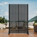 garvee 6x4ft outdoor metal privacy screen louvered decorative, main product view