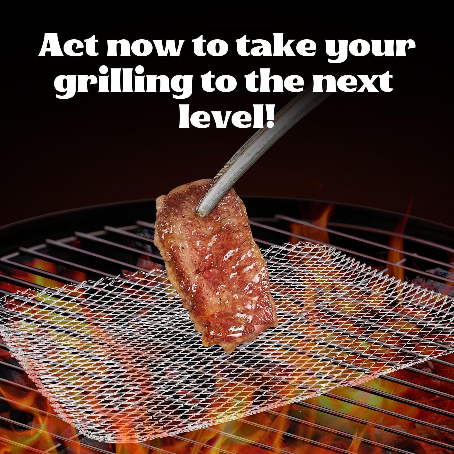 10 Pcs Disposable Grill Topper,16x12 Inch Grill Mesh Mat Disposable Pans,Non-Stick BBQ Aluminum Mats for Outdoor Grills, Easy to Clean