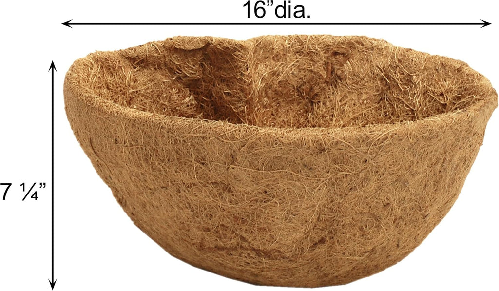 BestNest Panacea 88593 Round Coco Fiber Liners, 16" Dia., Set of 12