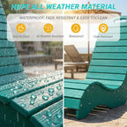 Skybright HDPE Pool Lounge Chairs Set of 2, in-Pool Chaise Lounge Outdoor with Wheels, S Shape Patio Sun Shelf Lounger for Poolside, Deck, Patio, Beach