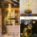 ZNYCYE Solar Waterfall Fairy Bunch Lights Outdoor Waterproof 200LEDs, 8 Modes Fairy Light, Solar String Lights for Outside, Firefly Vine Patio Garden Wedding Decorations Gardening Gifts for Mom