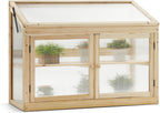 mcombo wooden cold frame garden greenhouse flower planter, main product view
