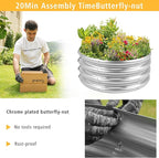 Garden Galvanized Raised Garden Bed Kit - Metal Planter Box for Vegetables/Herbs/Flowers, Heavy-Duty Steel Outdoor Garden Box with Reinforced Edges (2x2x1 FT)