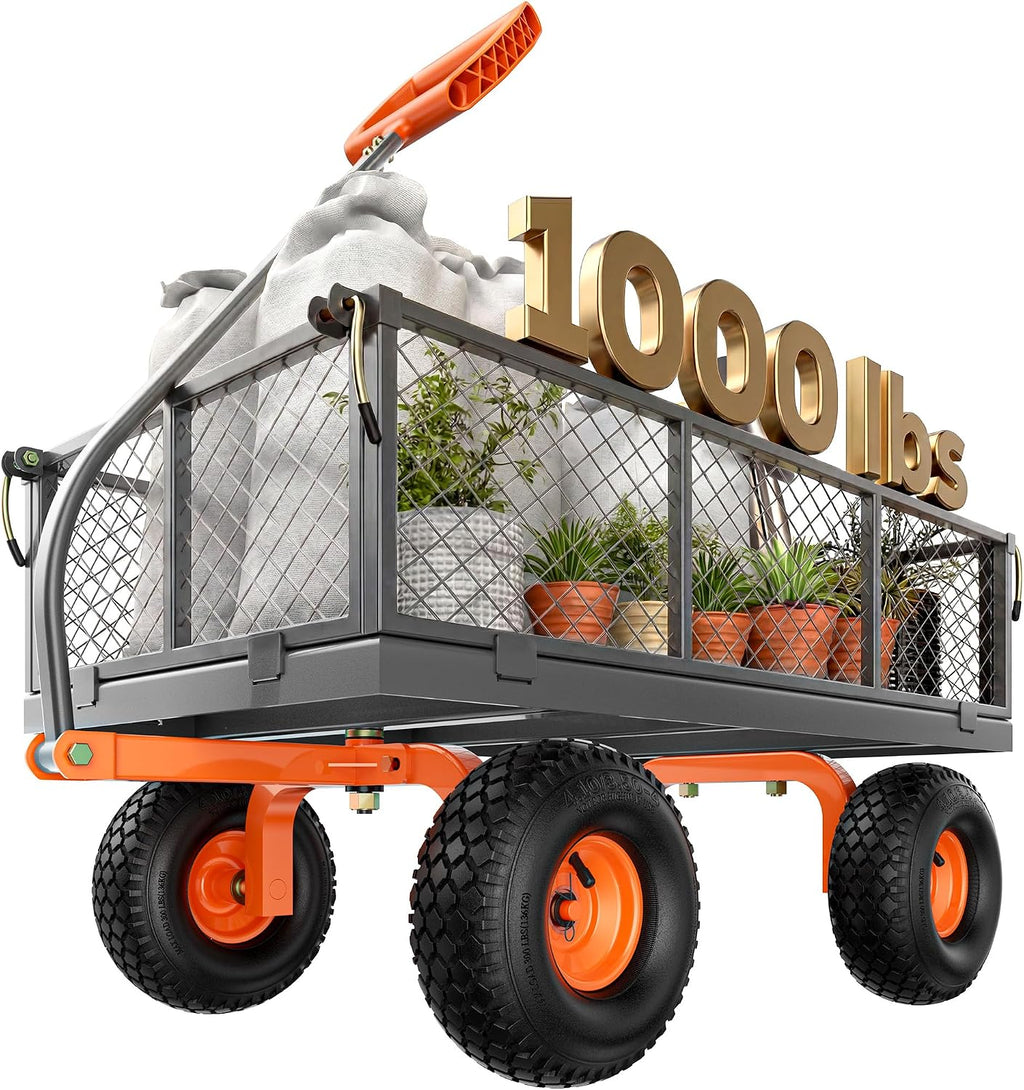 etoolab steel garden cart 1000 lbs capacity with, main product view