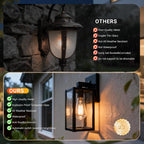 Dawn to Dusk Sensor Outdoor Light Fixture Waterproof Porch Lights Anti-Rust Exterior Wall Lighting Outdoor Wall Lantern for Patio Front Door Garage House