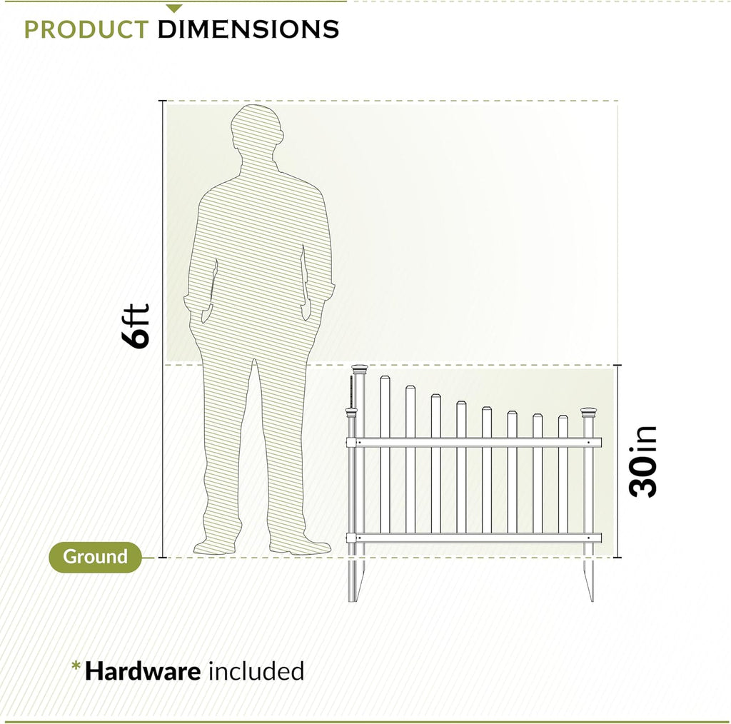 zippity ashley corner picket fence, white vinyl diy, package contents