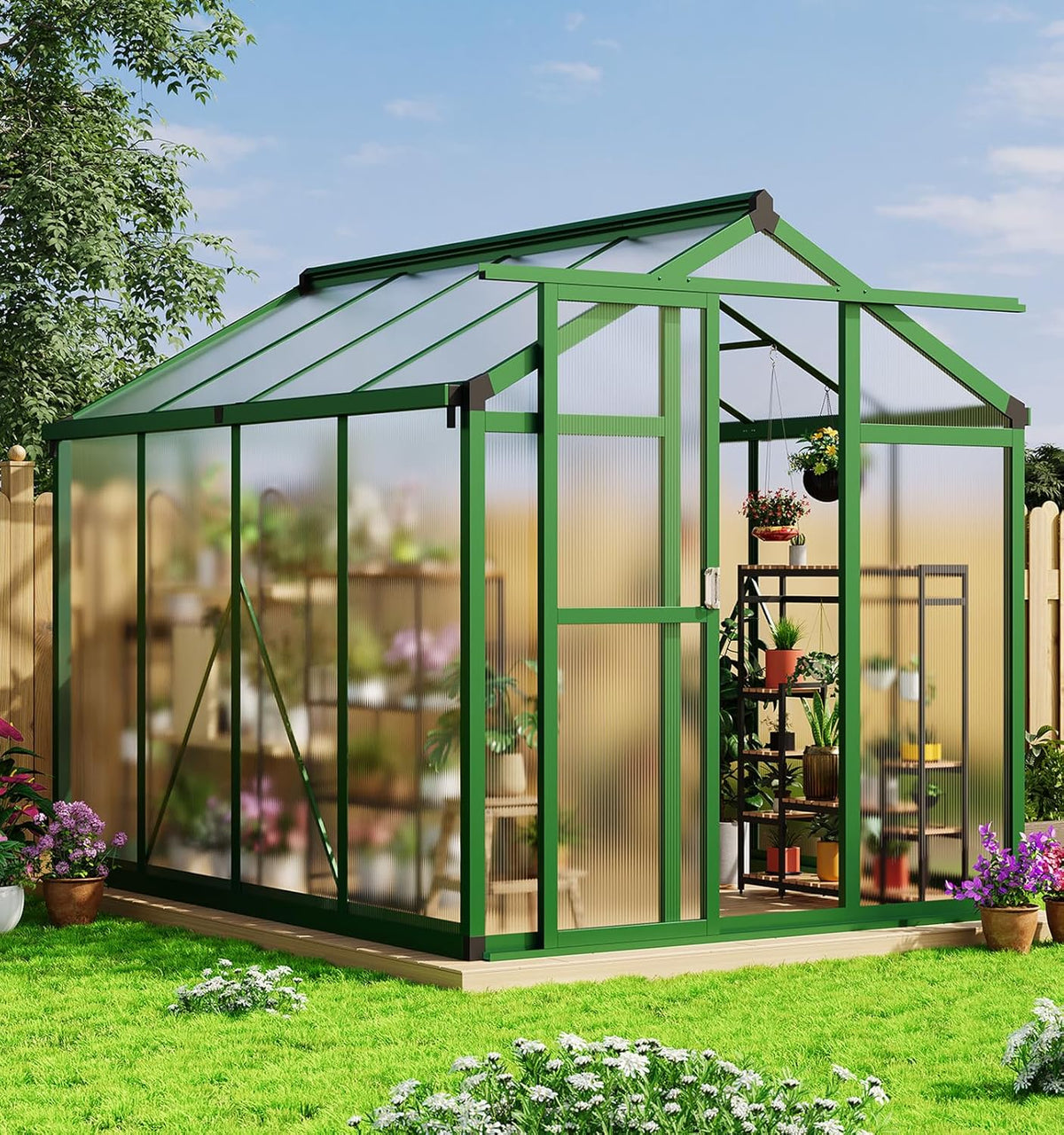garvee 6x8 ft greenhouse - large aluminum greenhouses, main product view