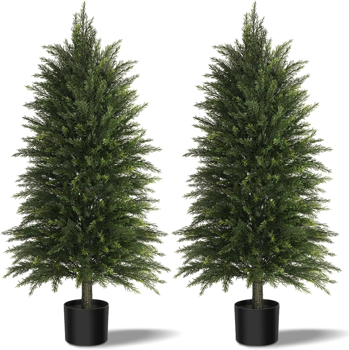 4ft full artificial cedar trees set of 2, main product view
