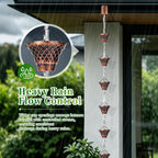 rain chains for gutters outside copper with adapter, package contents