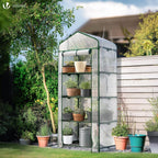 vounot® mini greenhouse with 4-tier shelves garden greenhouse shown in use