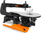 wen 3922 16-inch variable speed scroll saw with shown in use