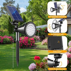RGB Halloween Solar Lights Outdoor, 2 Modes Solar Spotlights Outdoor Waterproof, Adjustable Solar Color Changing Lights for Yard Garden Holiday Christmas Decorations- 4 Pack (Multicolor)