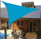 SUNLAX Sun Shade Sail 16' x 16' x 16' Turquoise Blue Triangle Canopy Sail Shade Cover UV Block Permeable Sunshade Outdoor for Patio Backyard (We Make Custom Size)