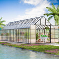 cdcasa 40x10x10 ft polycarbonate greenhouse for outdoors w/9, main product view