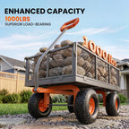 etoolab steel garden cart 1000 lbs capacity with shown in use