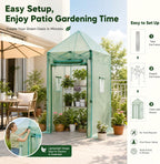 solayis pop up greenhouse, 6x4 ft portable walk showing dimensions