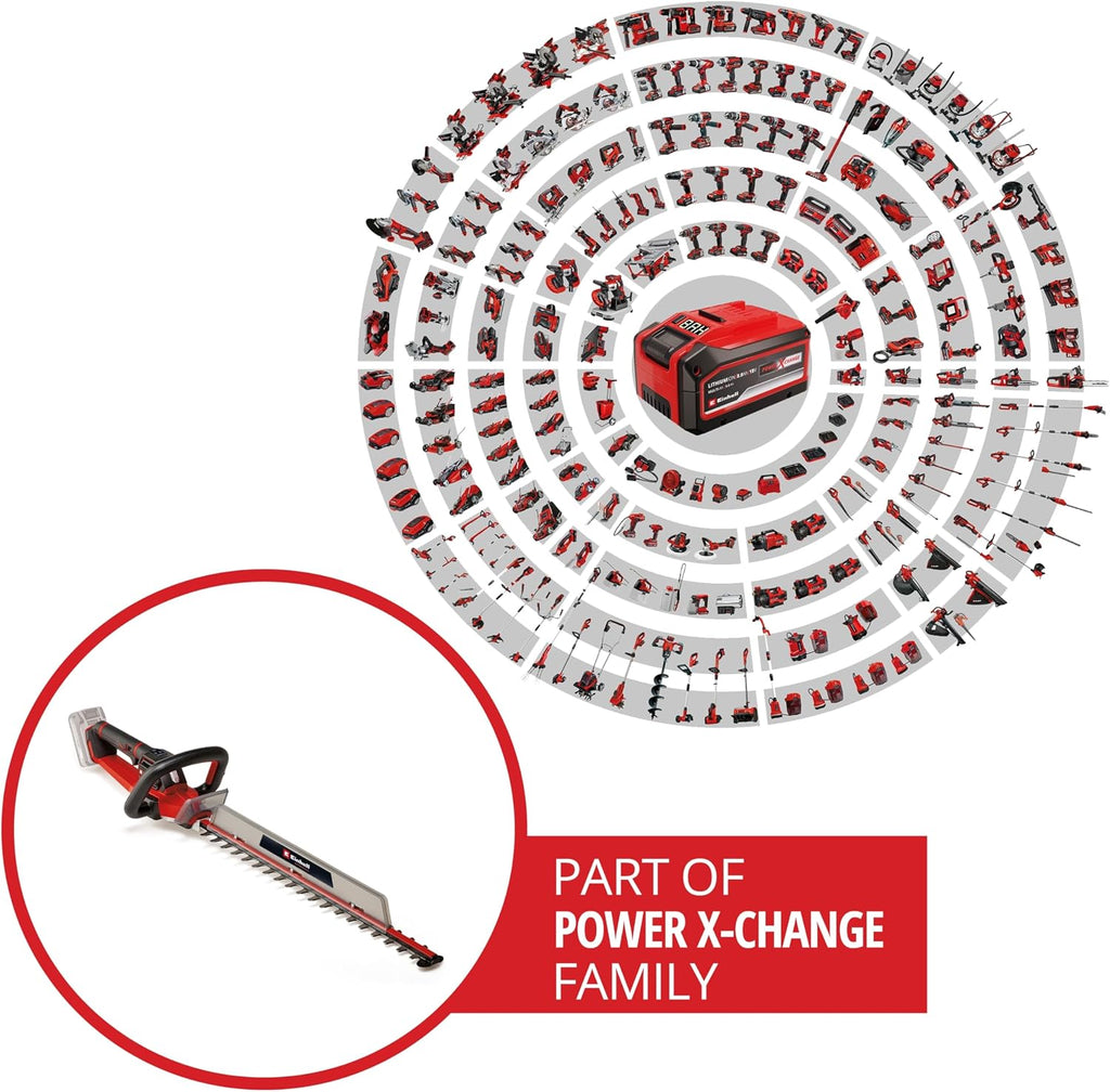 Einhell Professional Cordless Hedge Trimmer GP-CH 18/61 Li BL-Solo | PXC | 18V | Brushless | 24" Cutting Length | Anti-Lock System | Quiver | Without Battery