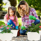 5 Packs 13 inch Plant Pot Modern Decorative Garden Pot with Saucer, Large planters for Outdoor Plants,Decorative Flower Pots