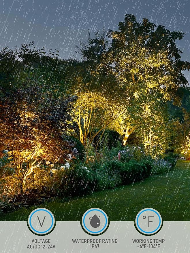 LEONLITE Dia. 4 Inch Well Lights Landscape LED In Ground, Shielded Top, 3000K Warm White, 12-24V AC/DC CRI90 Low Voltage Garden Landscaping, Oil Rubbed Bronze Aluminum Housing, Pack of 6