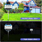 OOSSXX Solar Power Deck LED Light Clip-On Yard Security Sign Spotlight (Large Capacity Battery, Max14 Hours Working)