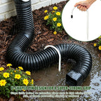 2 Pack Rain Gutter Downspout Extension Fixing Pin for 4" Round Pipes White | U-Shape Downspout Anchor Stake Holds Extension Firmly in Wind & Rain. Diverts Water From Foundation. Easy Adjust. Heavy Iron
