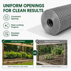 Trenk Hardware Cloth 1/2 Inch Chicken Wire Fencing 48" x 100' 19 Gauge | Heavy-Duty Galvanized Chicken Wire Mesh Roll for Garden Fencing, Gopher Wire, and Long-Lasting Wire Fencing Use