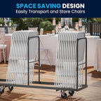 Flash Furniture Hercules Set of 10 Indoor/Outdoor Heavy-Duty Plastic Folding Chairs, Foldable Commercial Stacking Chairs with 650-lb. Static Weight Capacity, White