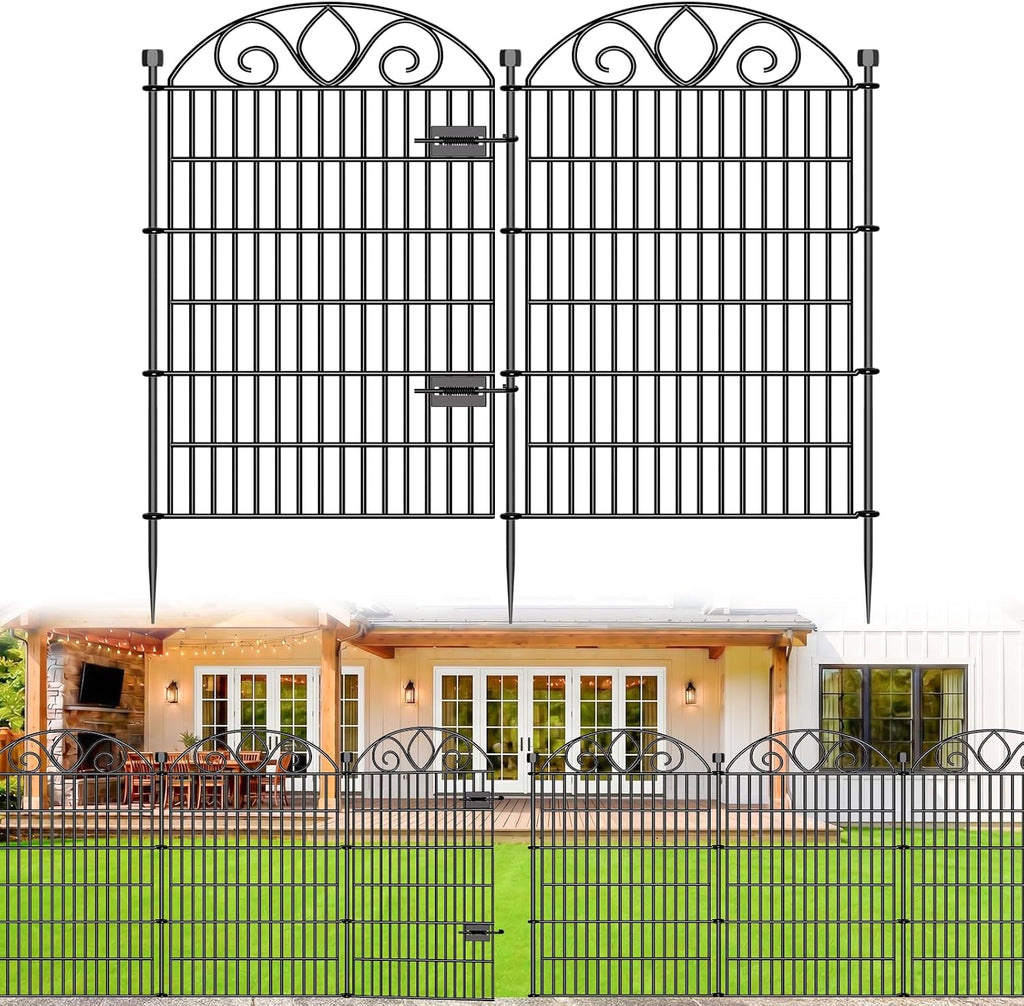 no dig garden fence with gate, outdoor dog, main product view