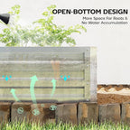 Outsunny Galvanized Raised Garden Bed, 4' x 2' x 1' Metal Planter Box, for Growing Vegetables, Flowers, Herbs, Succulents, Silver