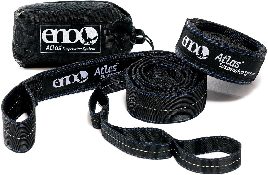 ENO Atlas Suspension System - Tree Strap for Hammock - Accessories for Camping, Hiking, and Backpacking - Black/Royal