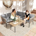 dwvo patio furniture set, 4 pieces outdoor patio, close-up detail