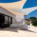 Patio Paradise 23' x 23' x 23' Sun Shade Sail Triangle Canopy Shade Cloth Fabric Sunlight Block Patio Pergola Cover HDPE Deck Awning for Outdoor Backyard Roof Shading, Gray