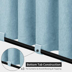 Easy-Going Linen Look Outdoor Curtains Waterproof Windproof Porch Curtains, Soft Thicken Outdoor Privacy Curtains for Patio, Gazebo, Grommet Top and Tab Bottom Drape, 1 Panel, 54x120 inch, Sky Blue