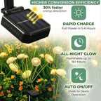 4 Pack 32LED Solar Garden Lights, 8 Lighting Modes Swaying Mushroom Lights, IP65 Waterproof Outdoor Decor for Garden, Yard, Patio, Pathway & Gifts for Women, Grandma (Warm White)