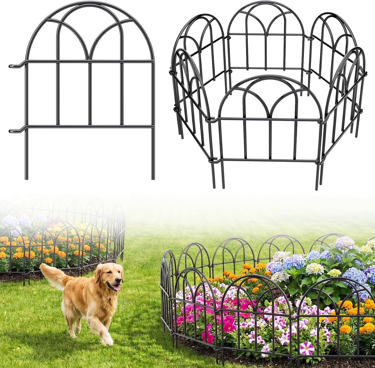 garden fence panels - 30.33ft x 17in (h), main product view