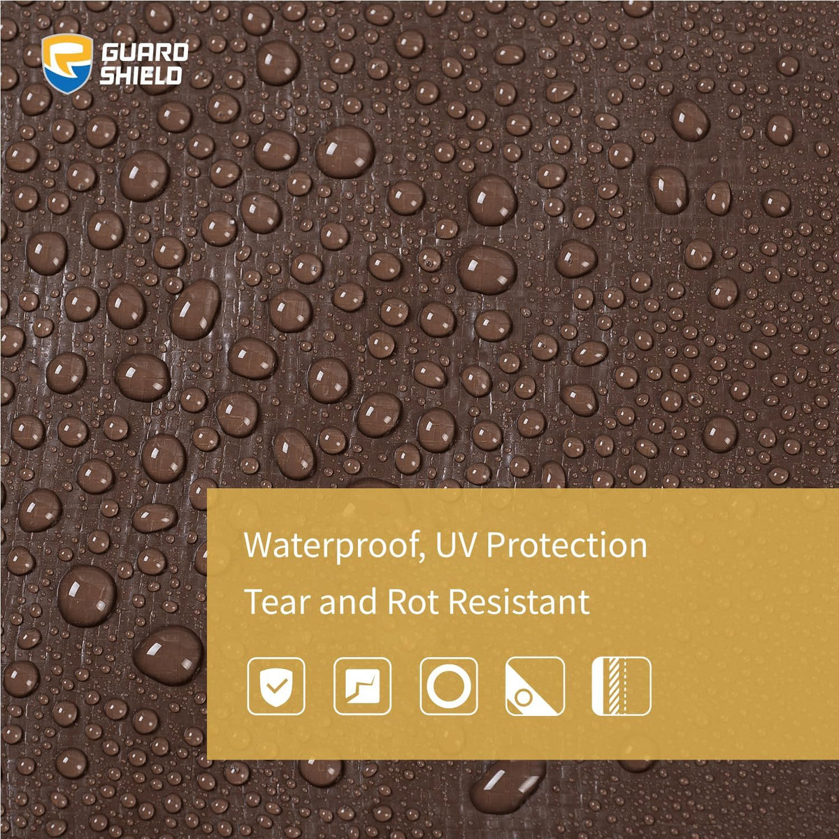 guard shield tarps heavy duty waterproof 20x40 feet, close-up detail