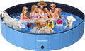 Meowant Extra Large Dog Pool Foldable 97'', Hard Plastic Kiddie Pool | Dog Swimming Pool Collapsible Dog Pet Bath Pool, Portable Deep Dog Pools for Large Dogs (5XL-97'' × 16'')