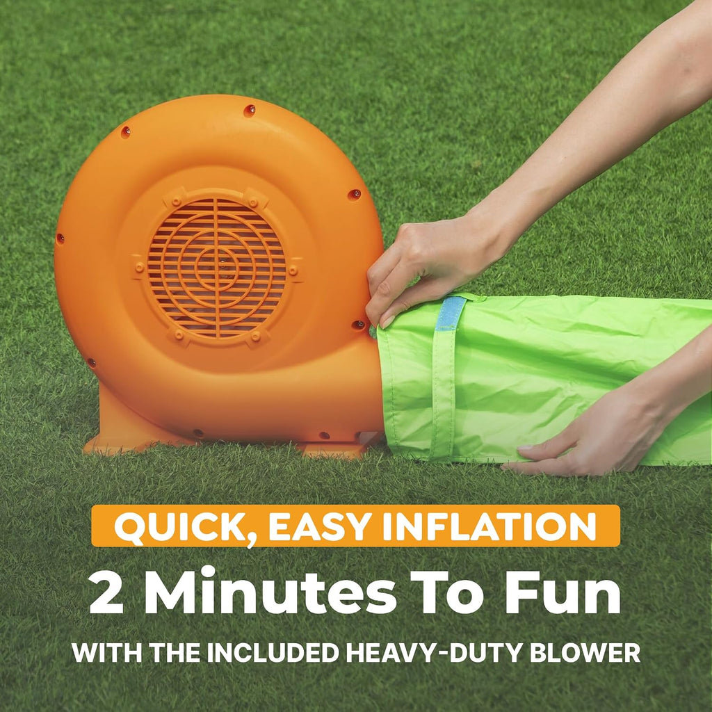 H2OGO! Island Adventure Kids Inflatable Water Park with Heavy-Duty Blower | Inflatable Water Slide, Bounce House for Kids Ages 3+, 2-Minute Inflation, Climbing Wall, Durable Material, Splash Pool