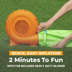 H2OGO! Island Adventure Kids Inflatable Water Park with Heavy-Duty Blower | Inflatable Water Slide, Bounce House for Kids Ages 3+, 2-Minute Inflation, Climbing Wall, Durable Material, Splash Pool